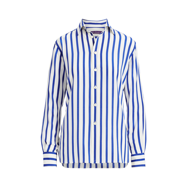 Adrien Striped Silk Shirt Ralph Lauren Collection 1