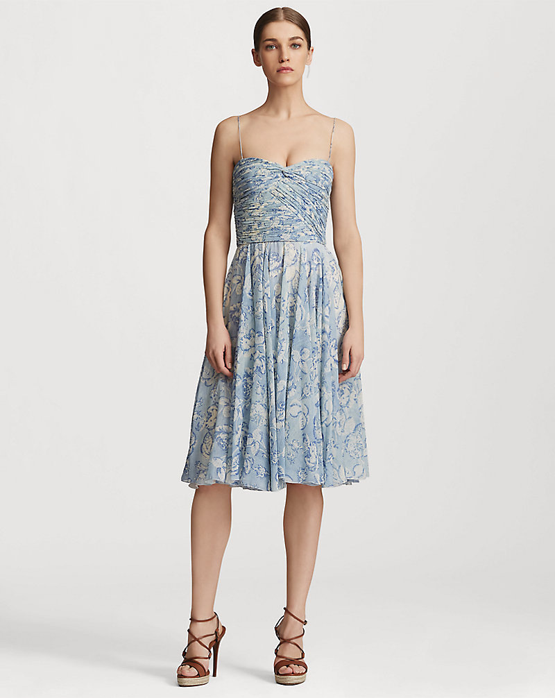 Nichola Floral Georgette Dress Ralph Lauren Collection 1