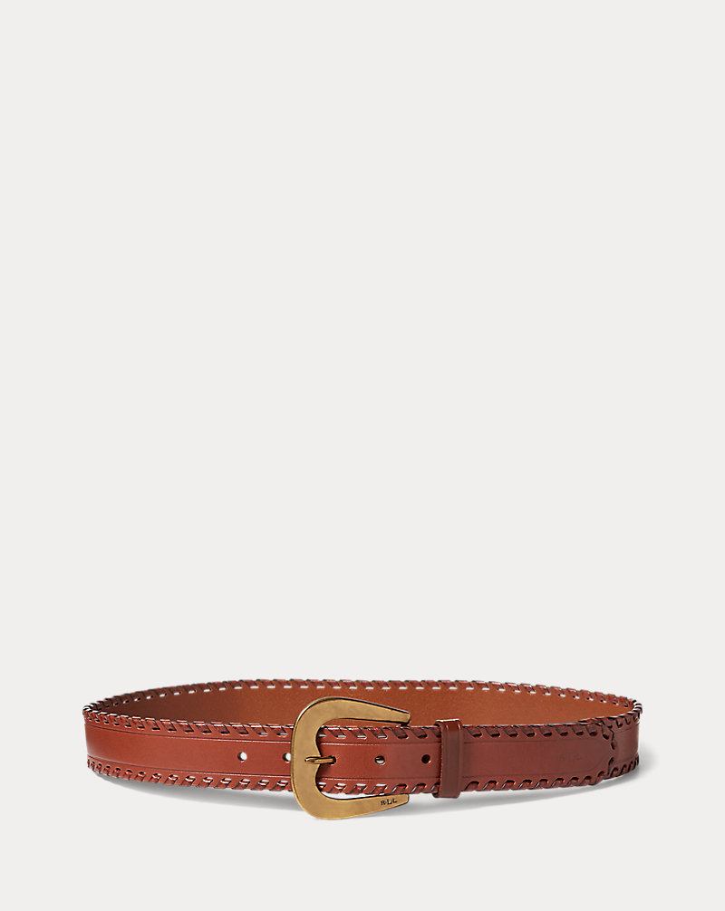 Whipstitched Leather Belt Lauren 1