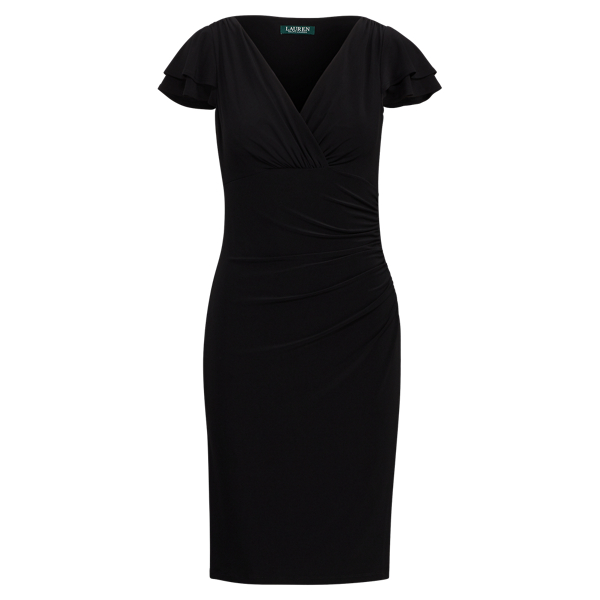 Ruffle-Sleeve Jersey Dress Lauren 1