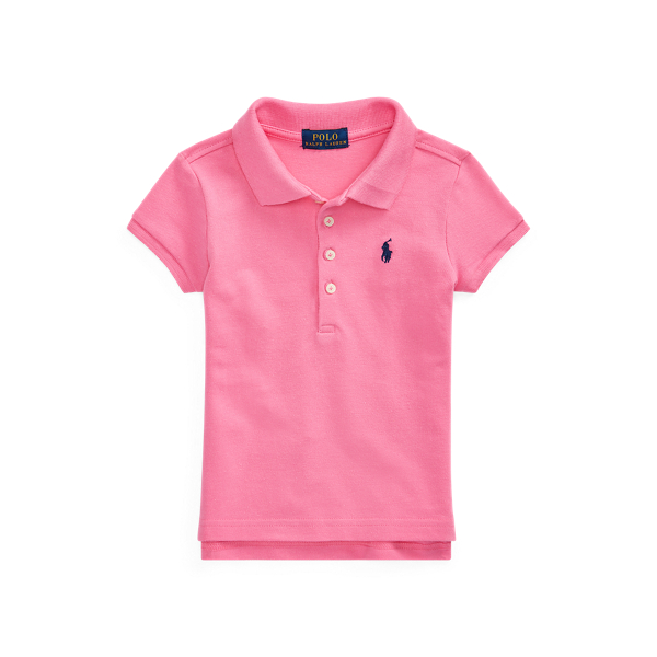 Stretch Cotton Mesh Polo Shirt