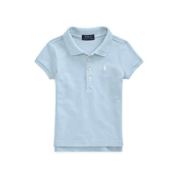 Mesh Polo-shirt met stretch MEISJES 1,5-6,5 JAAR 1