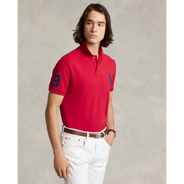 Polo Ralph Lauren Custom Slim-Fit Big Pony Mesh Short-Sleeve Polo Shirt