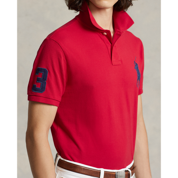 Polo Ralph Lauren Custom Slim Fit Big Pony Mesh Polo Shirt 6