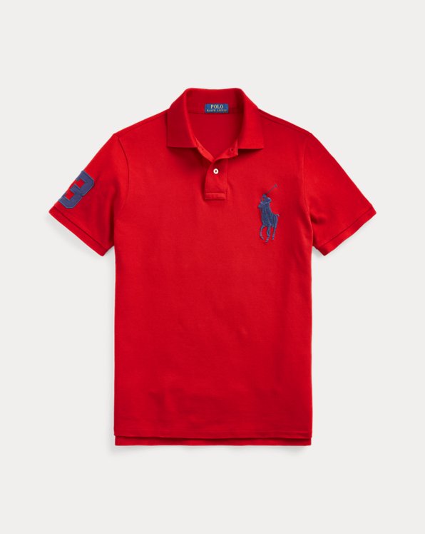 Mens Clothing T-shirts Polo shirts Polo Ralph Lauren Custom Slim Fit Mesh Polo Shirt in Red for Men 