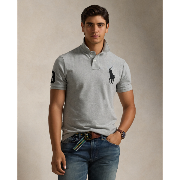 Polo Ralph Lauren Slim Fit Mesh Polo Shirt, Newport Navy at John