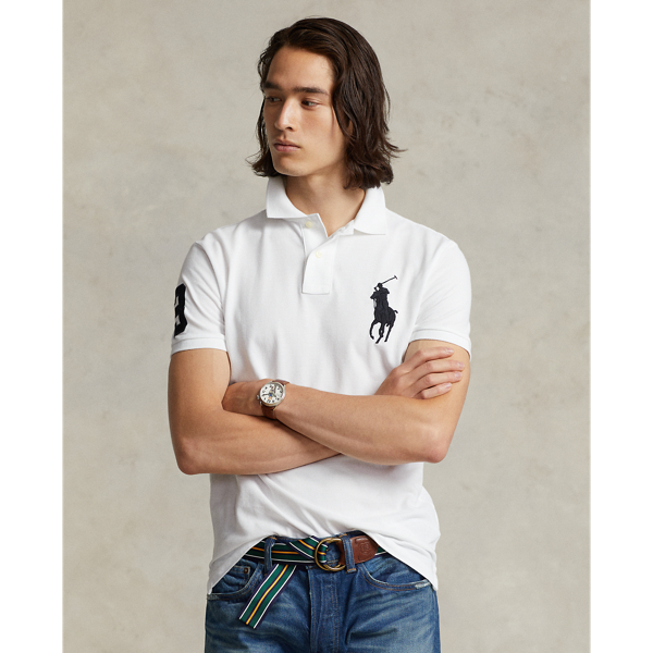 Polo Ralph Lauren Men's Big Pony Custom Slim Fit Mesh Polo