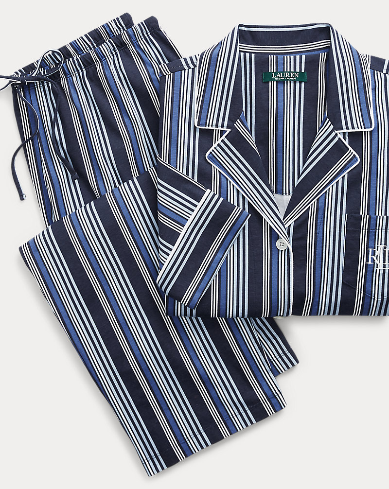 Striped Cotton Pajama Set Lauren Petite 1