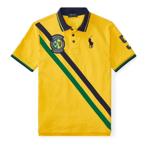 Brazil Cotton Mesh Polo Shirt for Children