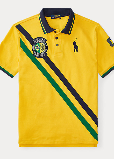 Brazil Cotton Mesh Polo Shirt for Children