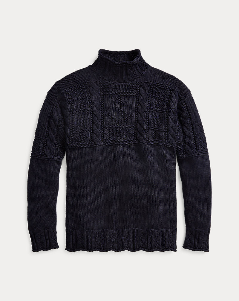 Aran-Knit Cotton Sweater Polo Ralph Lauren 1