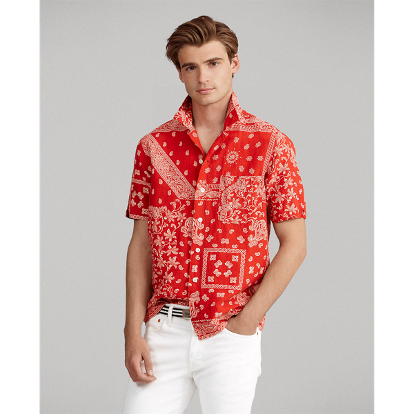 Polo Ralph Lauren Batik Bandana Short Sleeve Button-Down Shirt