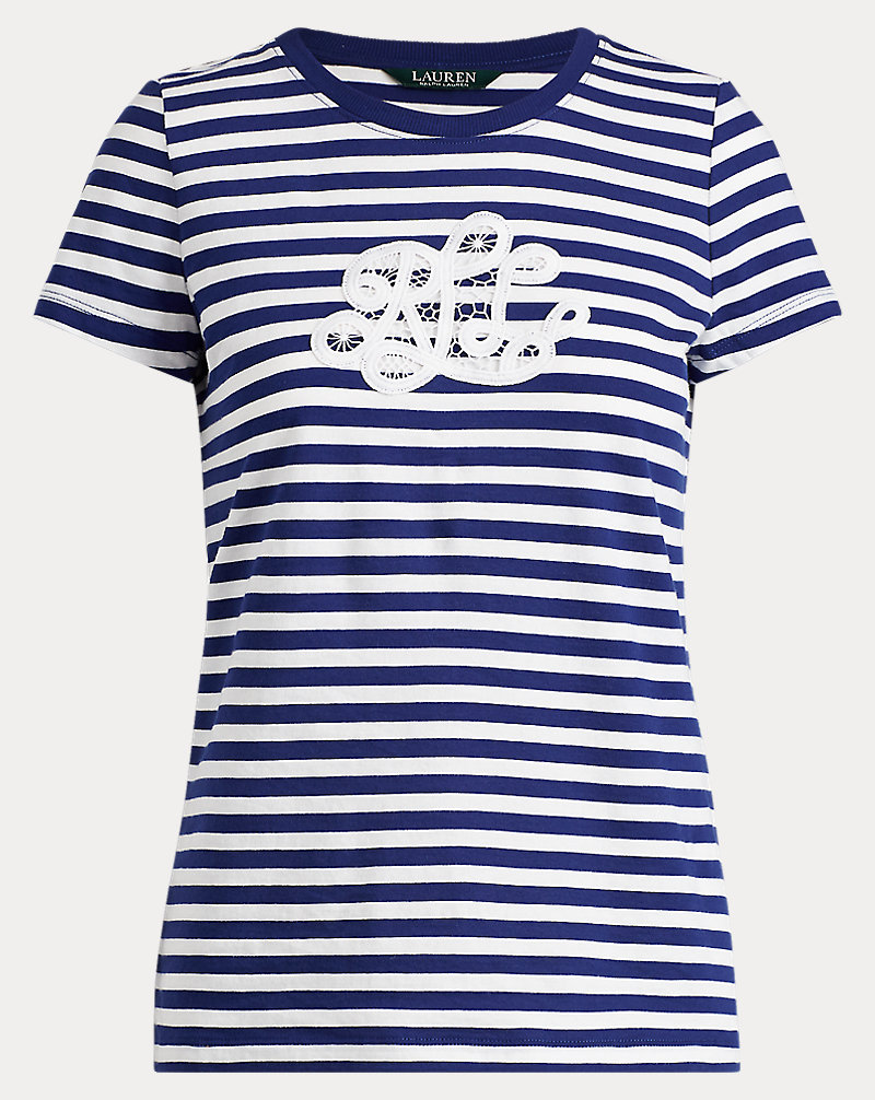 Monogram Striped T-Shirt Lauren 1