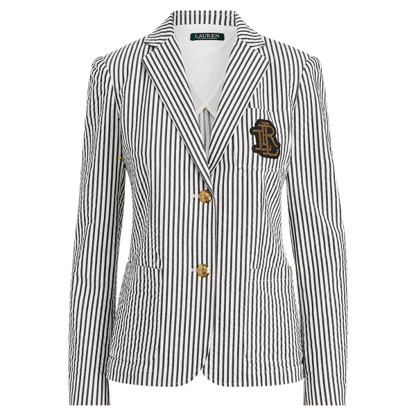 embossed monogram blazer