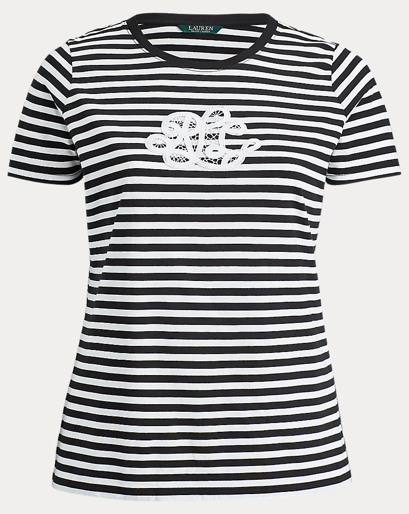 Monogram Striped T-Shirt Lauren Woman 1