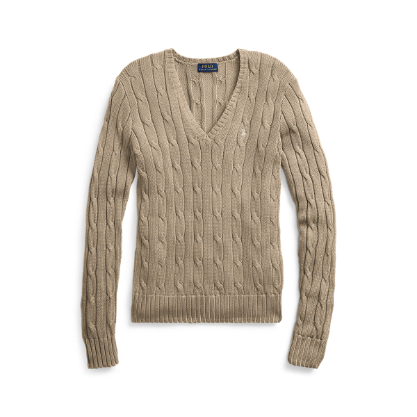 Cable Cotton V-Neck Sweater Polo Ralph Lauren 1