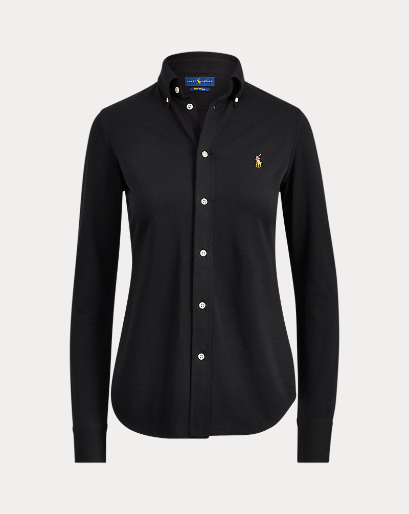 Slim-Fit Oxfordhemd aus Baumwollstrick Polo Ralph Lauren 1