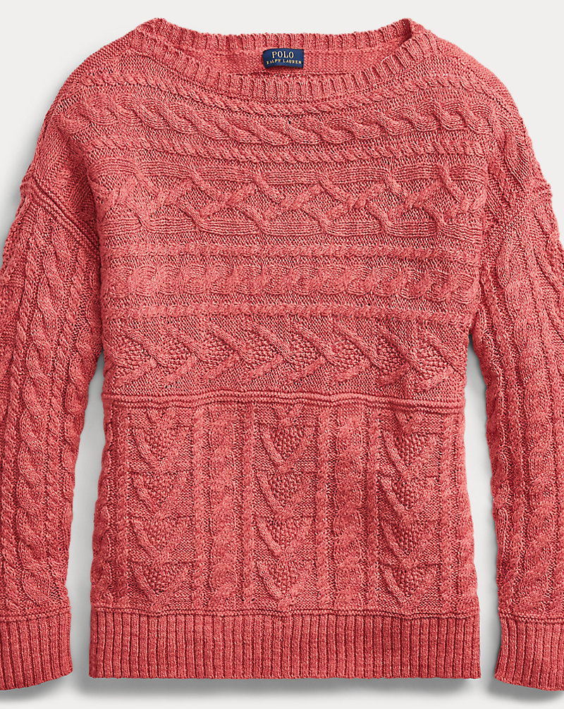 Cable Cotton-Linen Sweater Polo Ralph Lauren 1