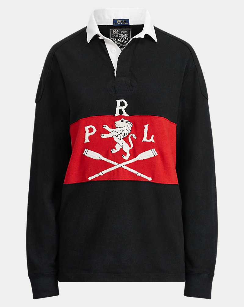 Embroidered Cotton Rugby Shirt Polo Ralph Lauren 1