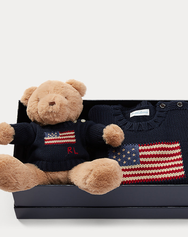 Flag Sweater & Bear Gift Set Baby Boy 1