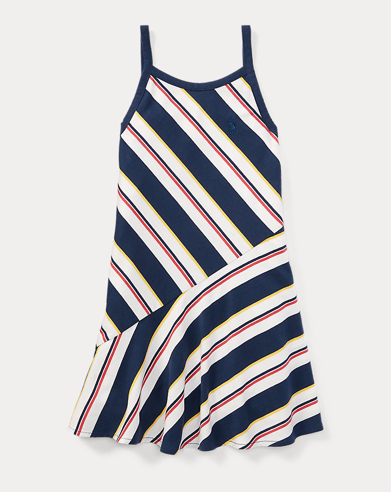 Striped Cotton Jersey Dress Girls 2-6x 1