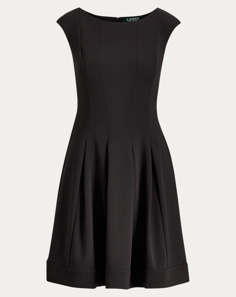 Crepe Fit-and-Flare Dress Lauren 1