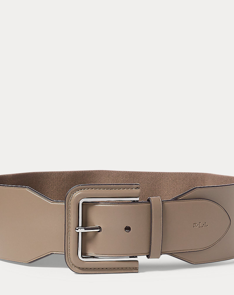 Stretch Faux-Leather Belt Lauren 1