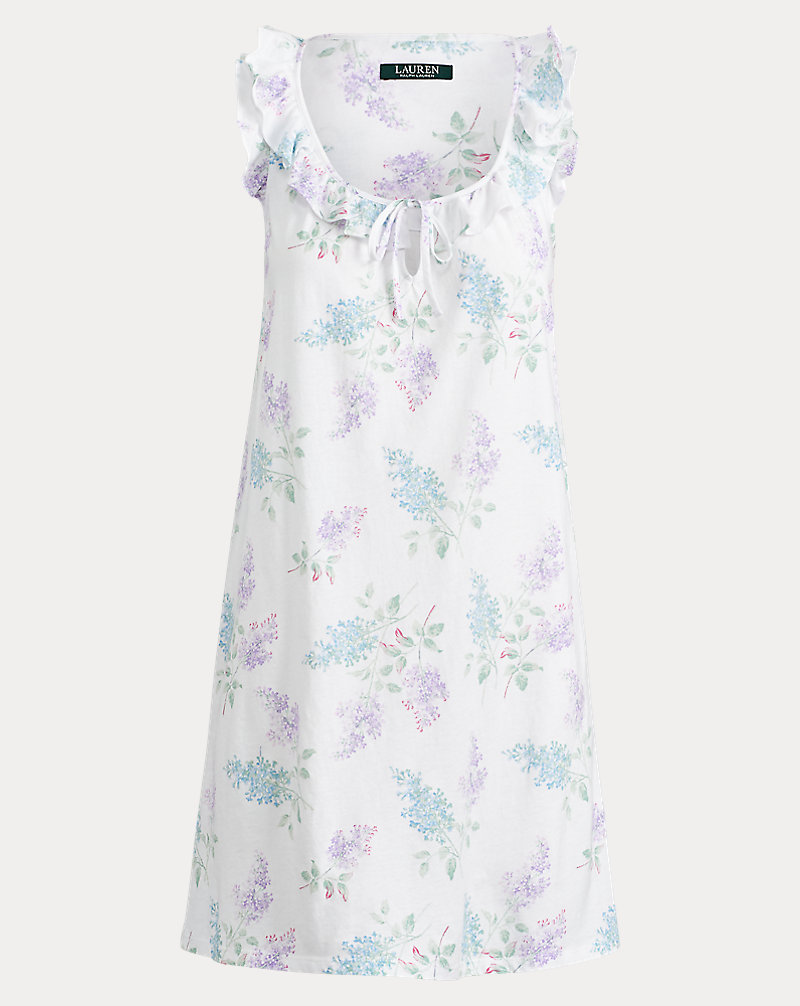 Floral Cotton Sleeveless Gown Lauren 1