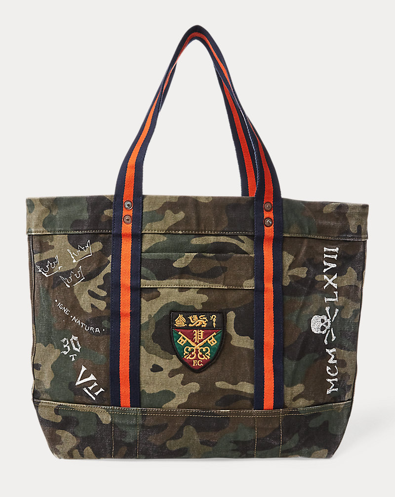Crested Canvas Tote Polo Ralph Lauren 1