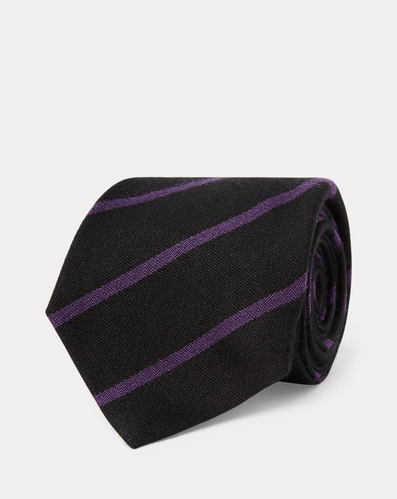 Regimental-Stripe Tie Purple Label 1