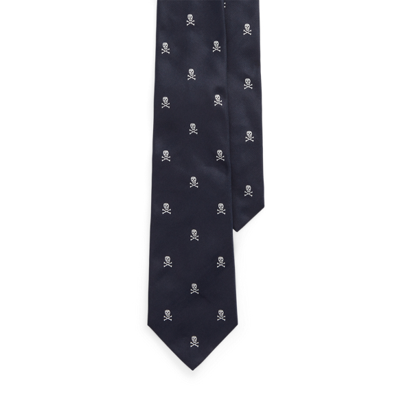 Skull-and-Bones Silk Repp Tie