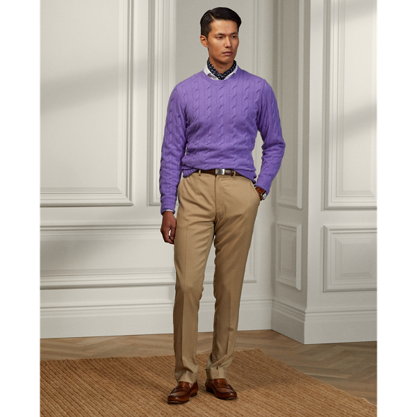 Gregory Handmade Wool Gabardine Trouser Purple Label 1
