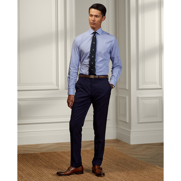 Gregory Hand-Tailored Wool Serge Trouser Purple Label 1