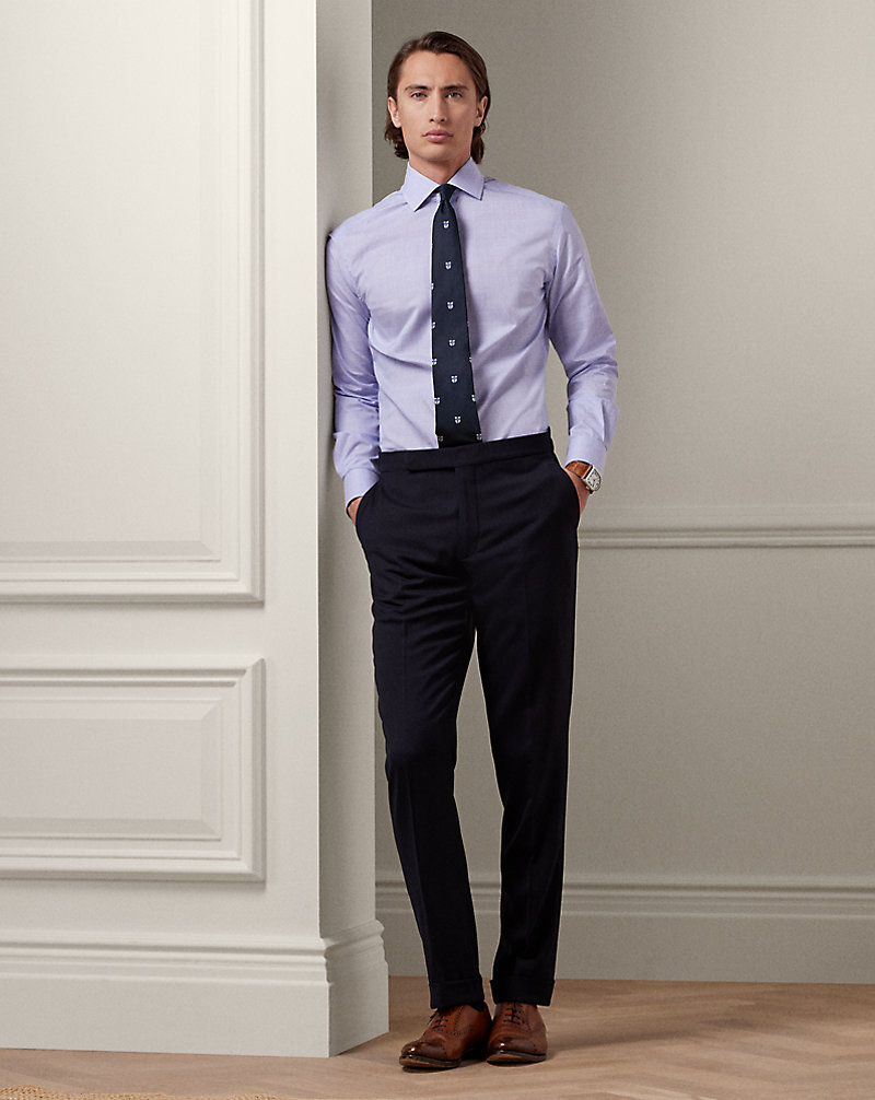 Gregory Hand-Tailored Wool Suit Trouser Purple Label 1