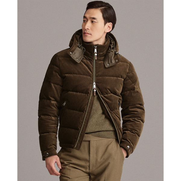 Rlx corduroy shop down jacket