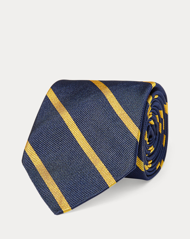 Cravate étroite en reps de soie rayé Polo Ralph Lauren 1