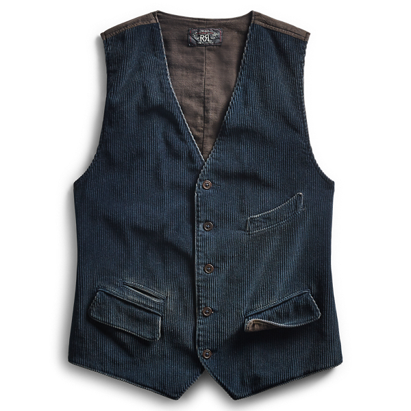 Indigo Corduroy Vest