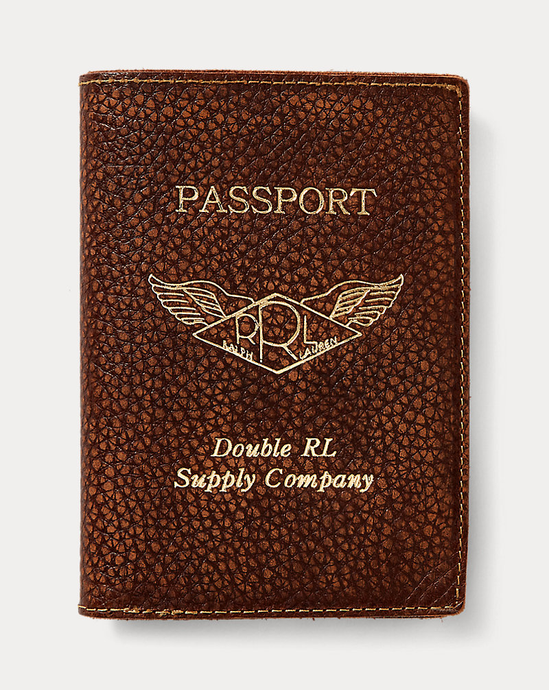 Pebbled Leather Passport Case RRL 1