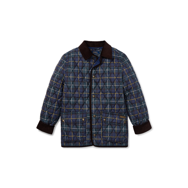 Plaid Quilted Car Coat BOYS 6-14 YEARS 1