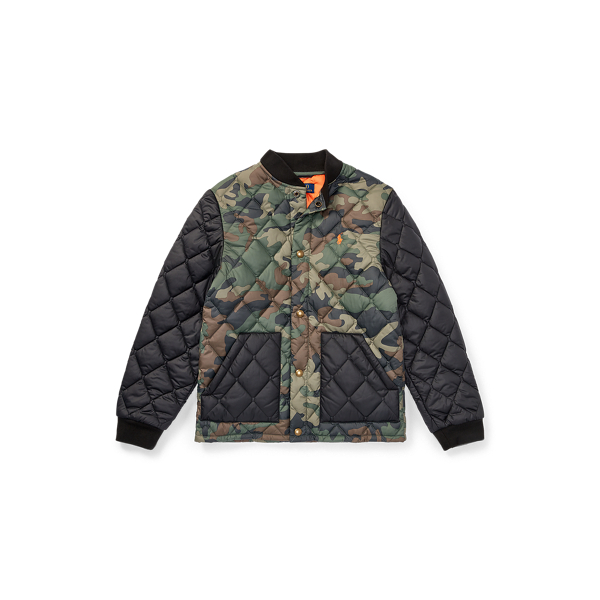Camo Quilted Baseball Jacket BOYS 6-14 YEARS 1