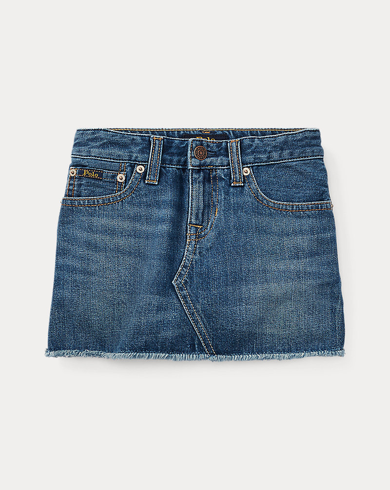 Frayed Cotton Denim Skirt GIRLS 1.5–6.5 YEARS 1