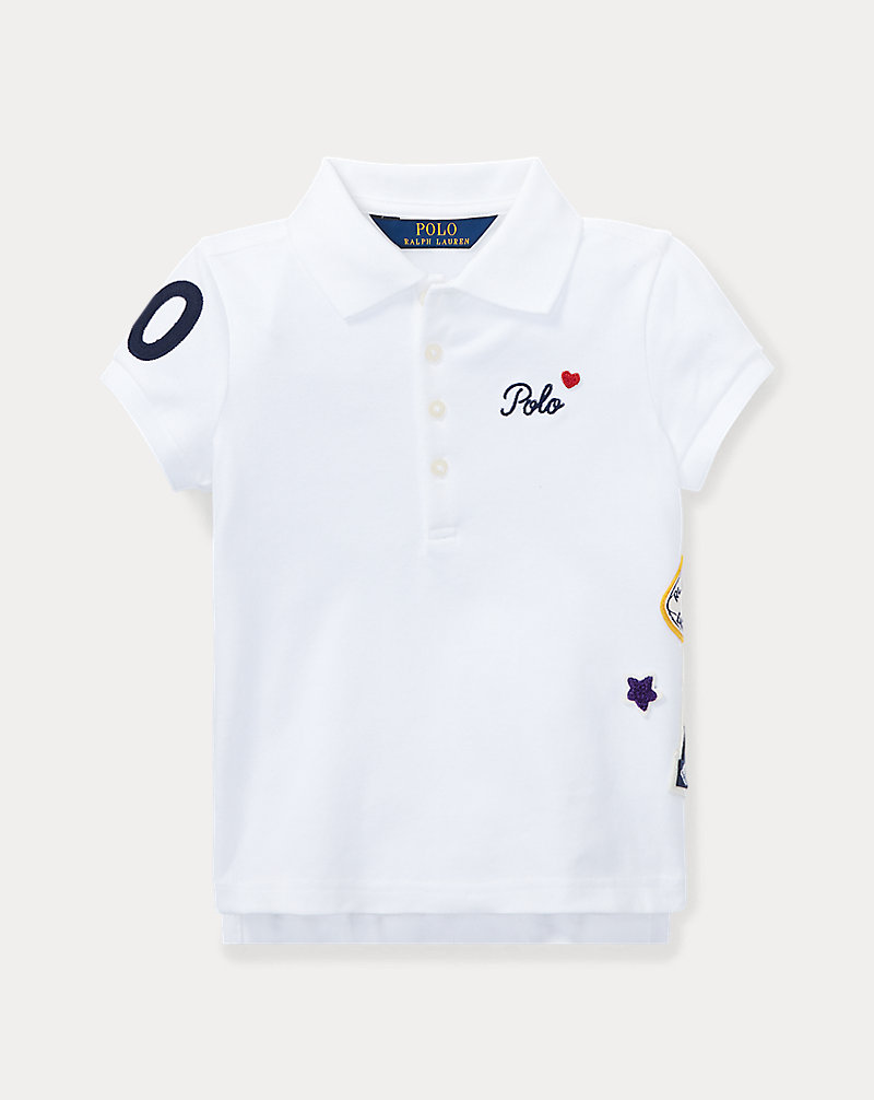 Patchwork Stretch Pique Polo GIRLS 1.5-6.5 YEARS 1