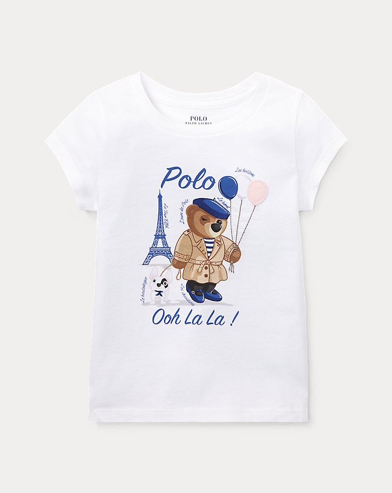 Jersey-T-Shirt mit Polo Bear MÄDCHEN 1½–6½ JAHRE 1