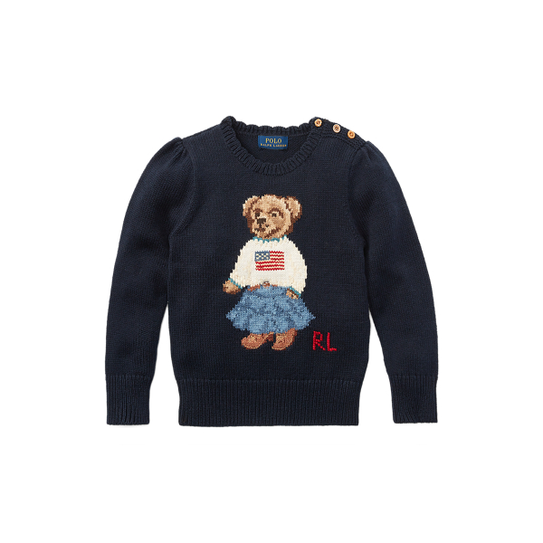 Polo Bear Cotton Sweater GIRLS 1.5-6.5 YEARS 1