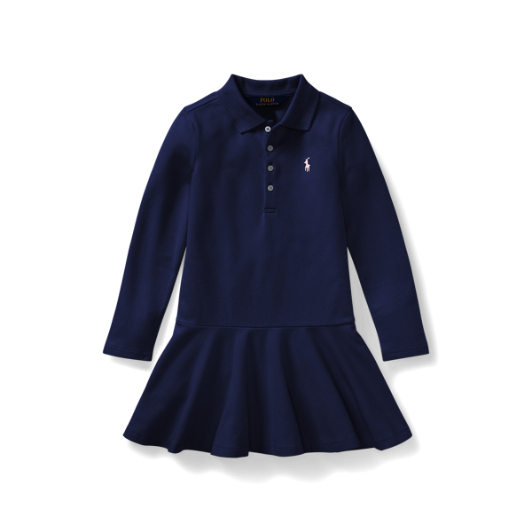 Stretch Cotton Mesh Polo Dress GIRLS 1.5-6.5 YEARS 1