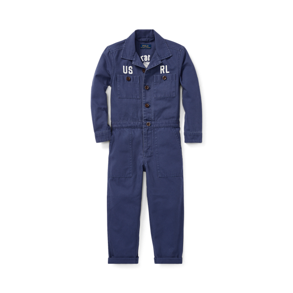 Embroidered Cotton Coverall BOYS 1.5-6 YEARS 1