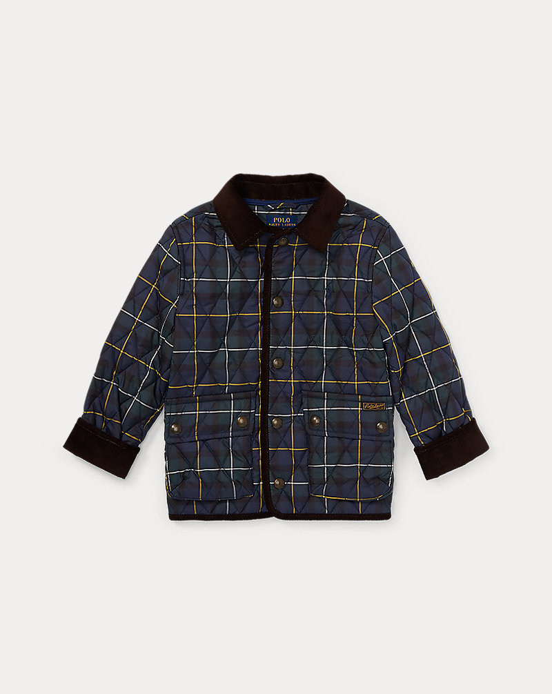 Plaid Quilted Car Coat BOYS 1.5-6 YEARS 1