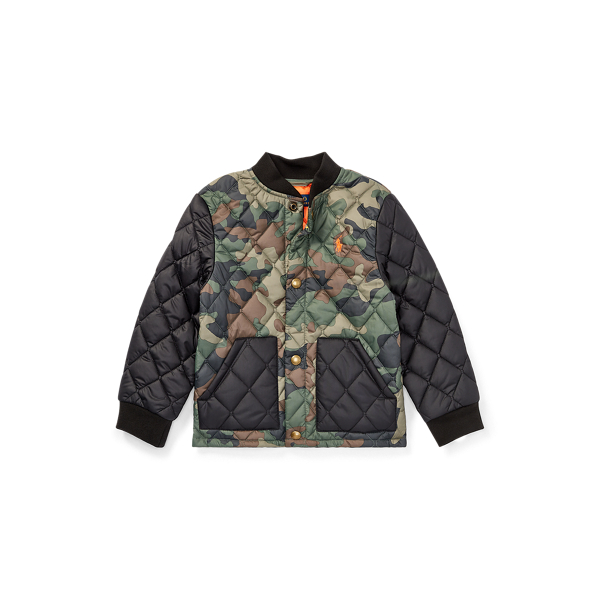 Camo Quilted Baseball Jacket BOYS 1.5-6 YEARS 1