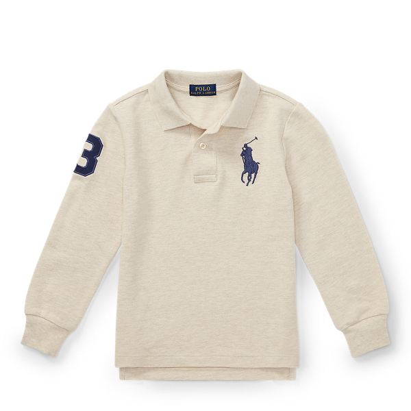 Big Pony Long Sleeve Polo Shirt for Boys Ralph Lauren MA