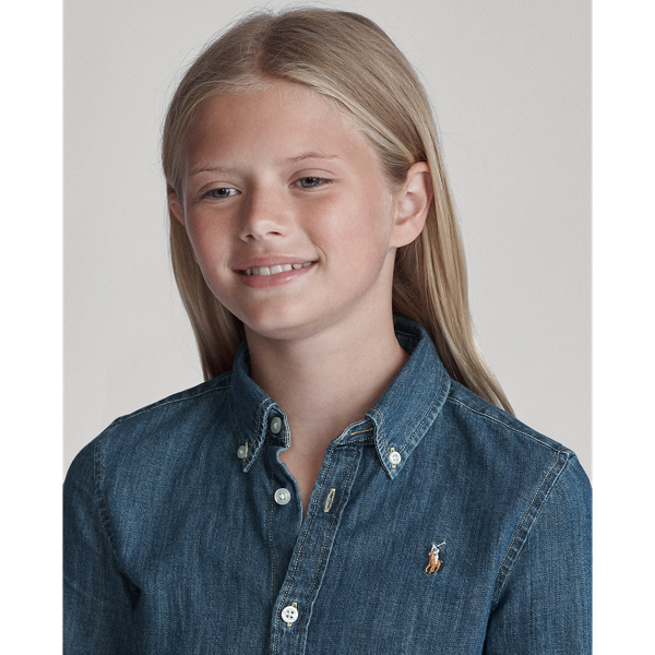 Girls 7-16 Cotton Denim Shirt 5
